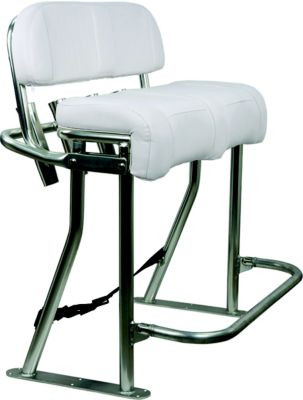 SPRINGFIELD MARINE 1080080-06 LEANING POST PKG W/FTREST WHT