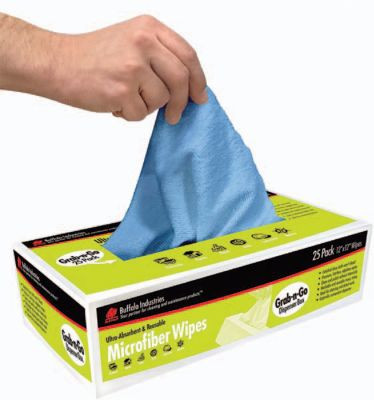 BUFFALO RAGS 65102 MICROFIBER 25PK DISPENSER BOX