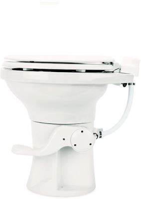 CAMCO RV 41715 GRAVITY TOILET, BONE