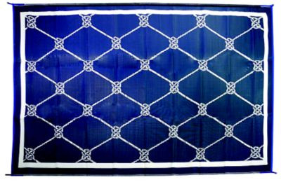 6 X 9 BLUE/WHITE PATIO MAT 6X9FT RV RP BL/WH