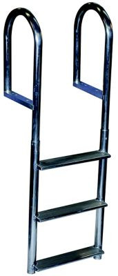 DOCK EDGE DE2044F ALUMINUM WIDE 4 STEP LADDER