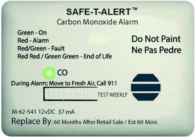 MTI INDUSTRIES 62-541-WT CO ALARM SURFACE MT WHT