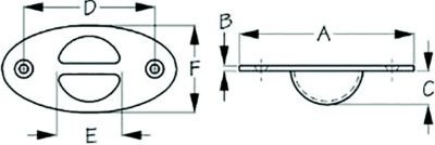 SEA-DOG LINE 076102-1 RECESSED ANCHOR PT 316 SS