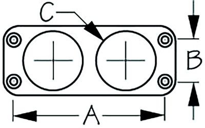 SEA-DOG LINE 426032-1 BACK MOUNT SOCKET PANEL DBL
