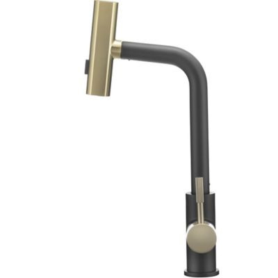 DURA FAUCET DF-MK511X-MBMG FAUCET KITCHEN RAINFALL BK/GLD