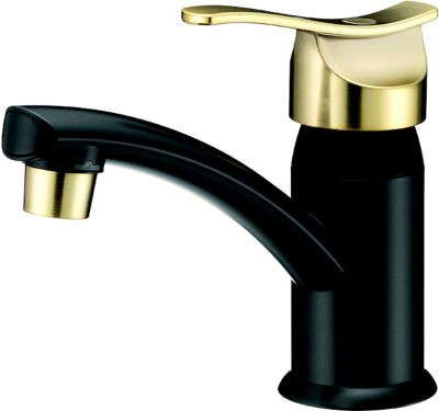 DURA FAUCET DF-PL200-MBMG 1 LEVER LAV FAUCET MT BLK/GLD