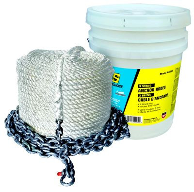 NEW ENGLAND ROPES C62CB0-16-00150 1/2 X150' ROPE W 1/4 X10'CHAIN