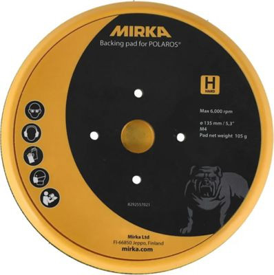 MIRKA ABRASIVES 8292557021 BACKUP PAD 5.3  M4 GRIP HARD