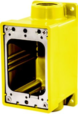 HUBBELL HBL60CM83A WATERTIGHT FD BOX 3/4" YELLOW