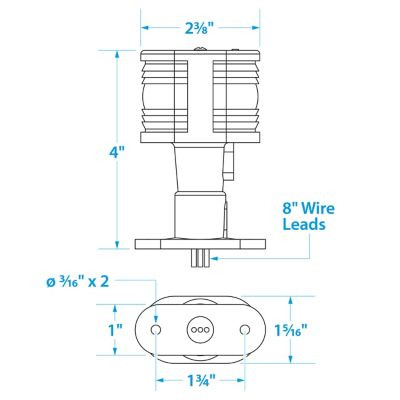 SC50-05991 MASTHEAD LIGHT-FIXED-3 1/4 BL