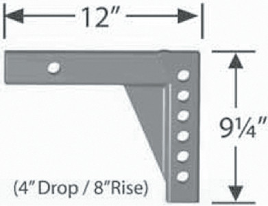 PROGRESS MFG INC 90-02-4200 HI-LO ADJ SHANK 4INDROP8INRISE