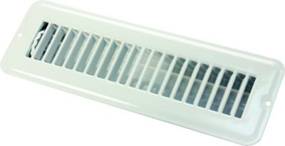 JR PRODUCTS 02-28905 2X10IN METAL FLR REG UNDAMP WH