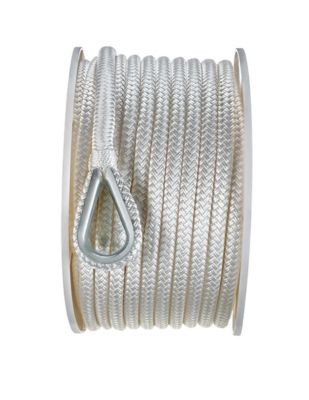 SEACHOICE 42101 ANCH LINE WHT BRD 3/8 X 100