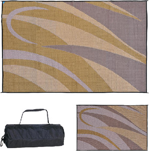 MING'S MARK INC GA7-BRN/GOLD 8X12 PATIOMAT BRN/GOLD GRAPHIC