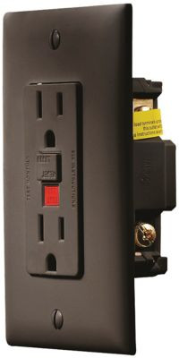 RV DESIGNER S807 GFCI OUTLET-DUAL W/CVR BLK