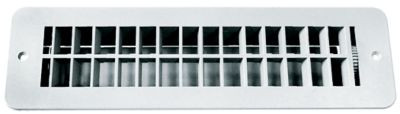 RV DESIGNER H850 FLR REGISTER W/ DMPR PLSTC WHT