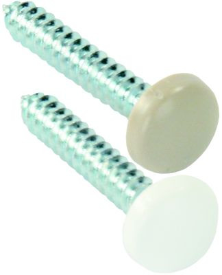 JR PRODUCTS 20415 KAPPET SCREWS W/COVERSWHITE