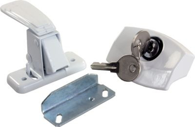 JR PRODUCTS 11685 LOCKING DOOR LATCH WHITE