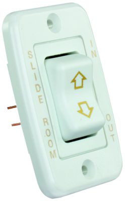 JR PRODUCTS 12345 SINGLE SLIDEOUT SWITCH WHITE