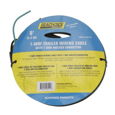 SEACHOICE 58111 7WAY TRLR CBL MLD 7WY T SIDE8'