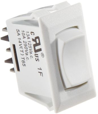 RV DESIGNER S345 SWITCH-ROCKR 10A ON-OFF-ON WHT