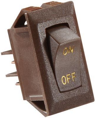 RV DESIGNER S273 SWITCH-ROCKR 10A BRN GOLD-TEXT