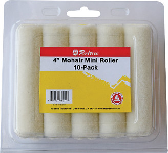 REDTREE 36031 ROLLER-MINI MOHAIR 4IN 10/PK