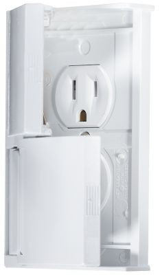 RV DESIGNER S905 OUTLET DUAL W-CVR WHITE