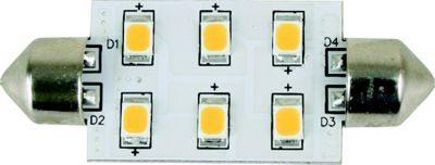 SCANDVIK 41104P LIGHT FESTOON 42 MM 6 LED WW