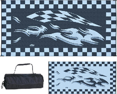 MING'S MARK INC HA1-CHECKERED 8X12 PATIOMAT CHECKERED FLAG