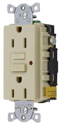 HUBBELL GFRST52MI 15A SELF TEST GFR-IVORY