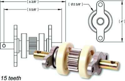 A P PRODUCTS 014-324869 STD GEAR PK ASSEMBLY 15 TEETH