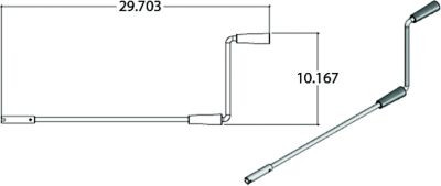 A P PRODUCTS 014-119226 STD LANDING GEAR CRANK HANDLES