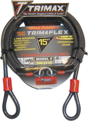 TRIMAX LOCKS TDL1510 15'DUAL LOOP-MULTI USE CABLE