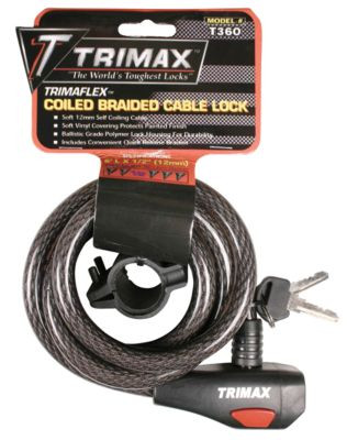 TRIMAX LOCKS TKC126 6'HIGH SECURITY CABLE LOCK