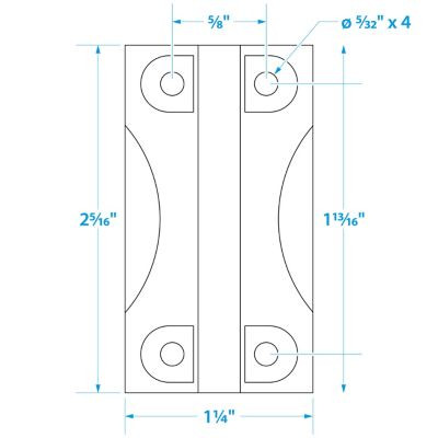 SEACHOICE 76901 HINGE F/IGLOO COOLER-PAIR