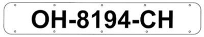 BERNARD ENGRAVING RP3200W 4 X 32.5 WHT REG. PLATES PR/PK