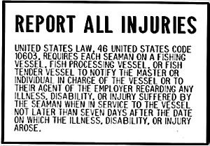 BERNARD ENGRAVING P230 REPORT ALL INJURIES PLAQUE