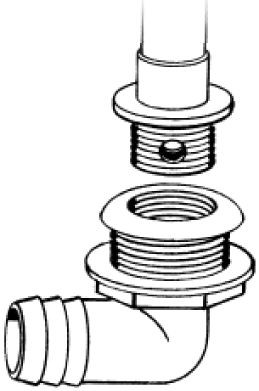 T-H MARINE TH1290T THRU-HULL 1 1/8IN BARB 90'DEG