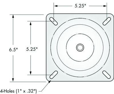 ATTWOOD MARINE 1002-S SEAT MOUNT W/O SPRING ZINC PLT