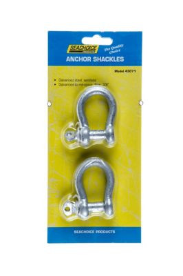SEACHOICE 43071 ANCHOR SHACKLE-GALV-3/8 -2/PK