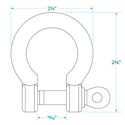 SEACHOICE 43181 ANCHOR SHACKLE - SS - 3/8