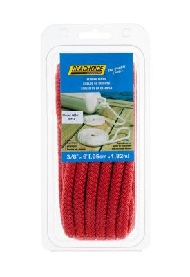 SEACHOICE 40941 FENDER LINE RED BRD 3/8INX6FT