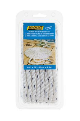 SEACHOICE 47521 DOCK LINE W/TRACER-3/8" X 20'