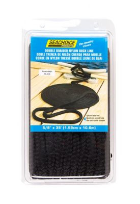 SEACHOICE 40421 DBL BRD DOCK LINE-BLK-5/8"X35'
