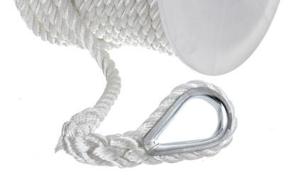 SEACHOICE 40731 NYLON ANCHOR LINE-WHT-1/2X100