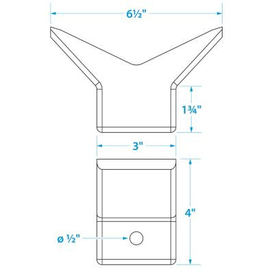 C.H. YATES RUBBER 56260 BOW STOP-3 X3 -1/2 I.D.(BULK)