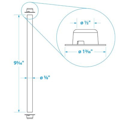 SEACHOICE 55771 5/8  O.D. SHAFT FOR 8  ROLLER