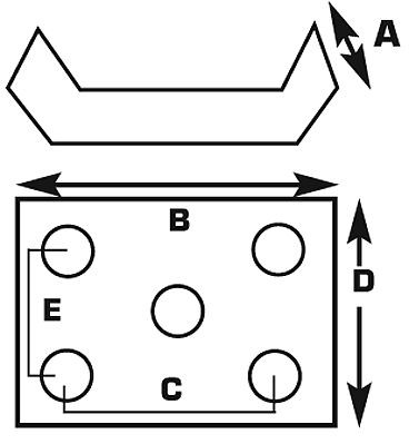 SC50-55161 HD AXLE U-BOLT PLATE-1/4 (1/2
