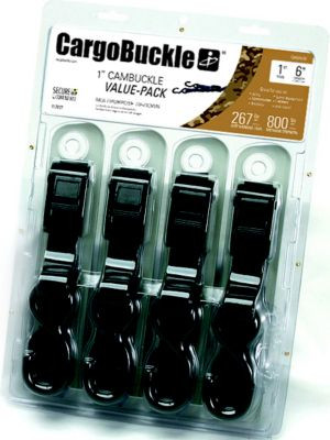 BOATBUCKLE F12637 1  X 6' CAM BUCKLE VALUE PK(4)
